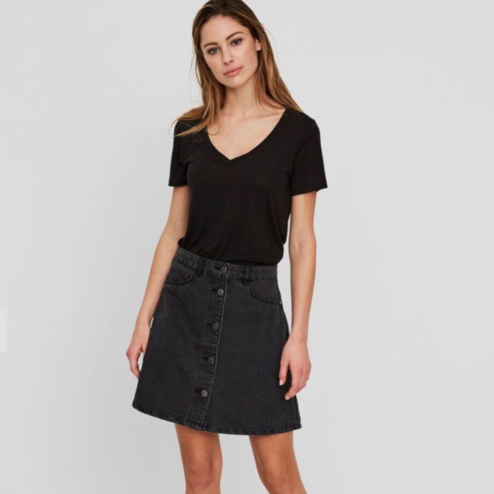 Asos Denim Button up A-line skirt